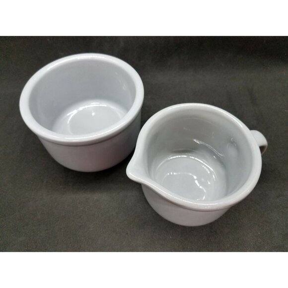 Waechtersbach Light Blue Grey Sugar Bowl and Creamer W Germany - Picture 4 of 8